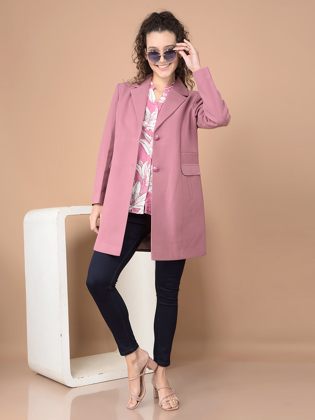 Pink Longline Overcoat