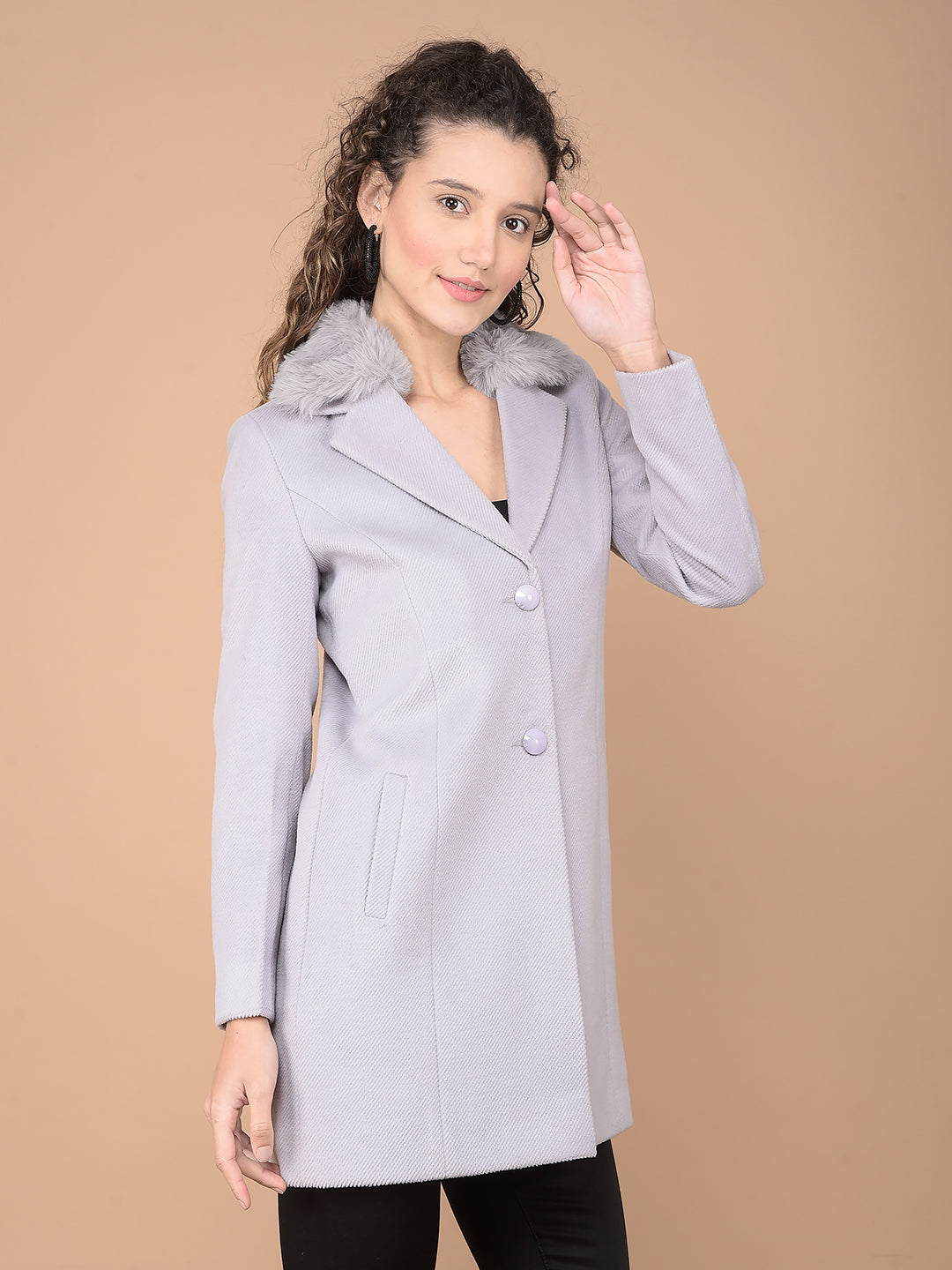 Purple Longline Overcoat