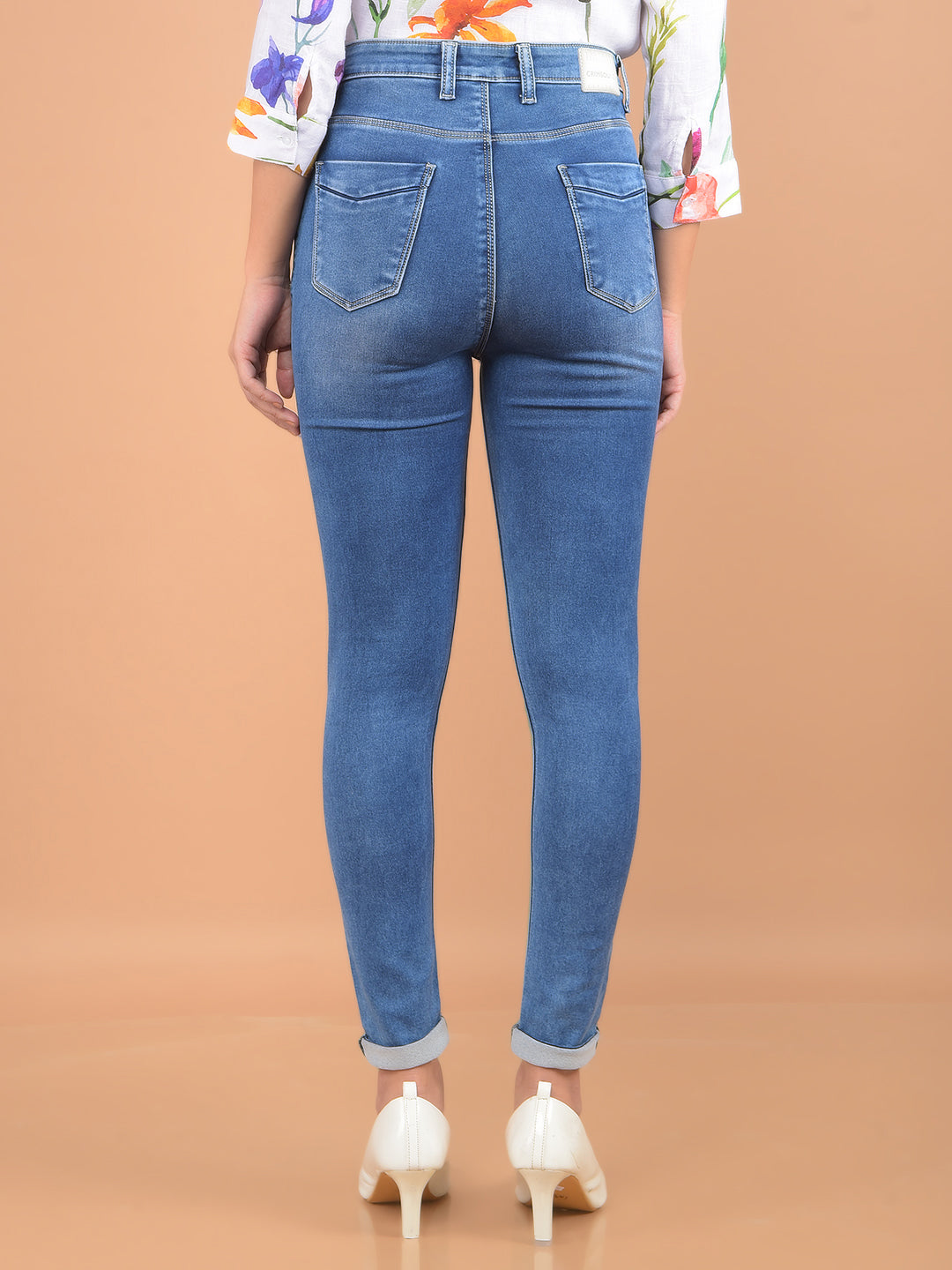 Light Blue Jeans-Women Jeans-Crimsoune Club