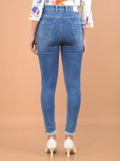 Light Blue Jeans-Women Jeans-Crimsoune Club