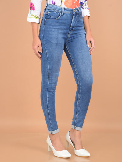 Light Blue Jeans-Women Jeans-Crimsoune Club