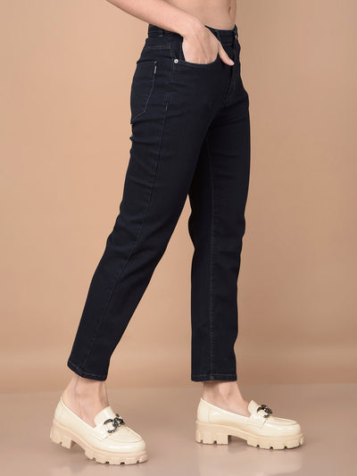 Navy Blue Straight Jeans