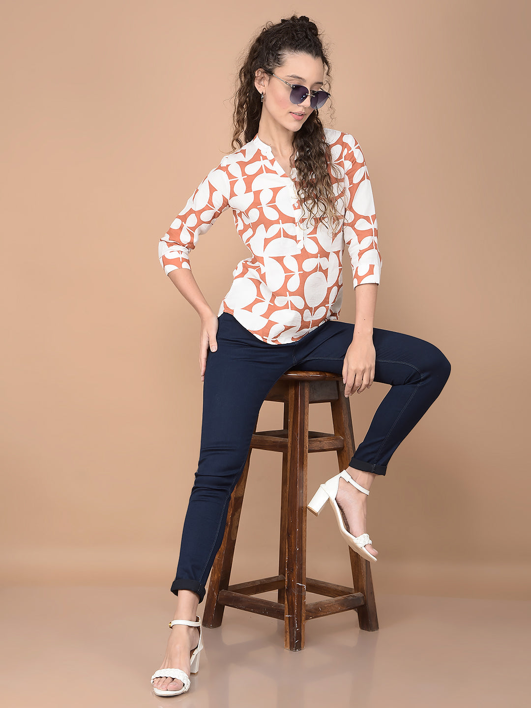 Navy Blue Mom Fit Jeans