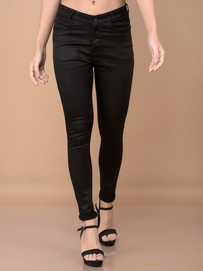 Black Skinny High-Waist Jeans