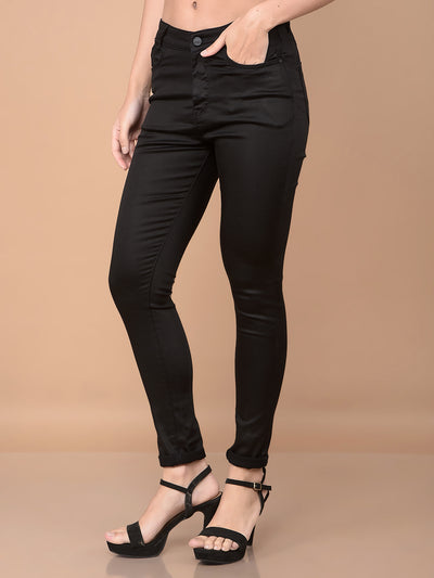 Black Skinny High-Waist Jeans