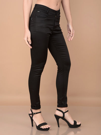 Black Skinny High-Waist Jeans