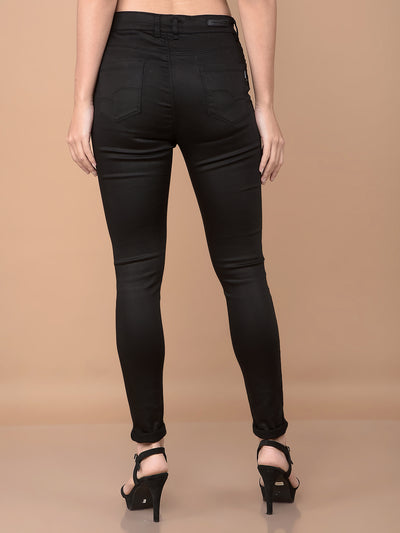 Black Skinny High-Waist Jeans