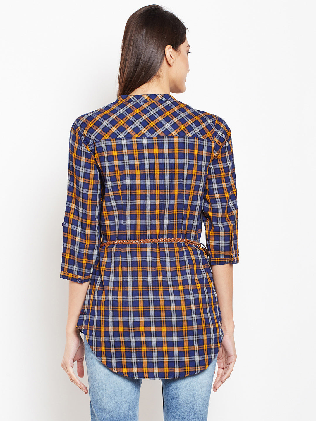 Multi Checked Shirt-Women Shirts-Crimsoune Club