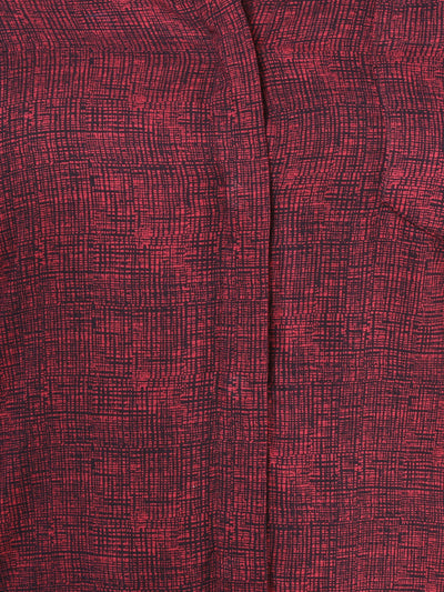 Maroon Checked Shirt-Women Shirts-Crimsoune Club