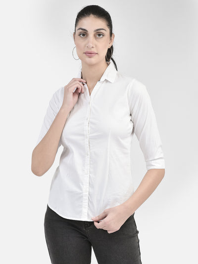 White Shirt-Women Shirts-Crimsoune Club