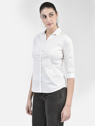 White Shirt-Women Shirts-Crimsoune Club