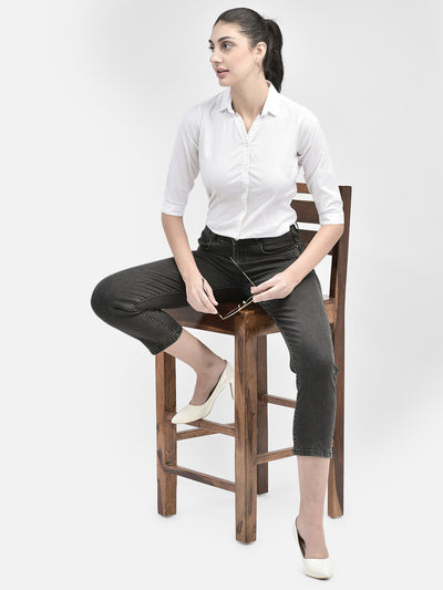 White Shirt-Women Shirts-Crimsoune Club