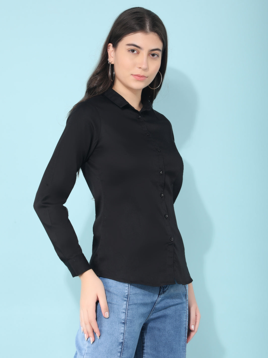 Black Shirt-Women Shirts-Crimsoune Club