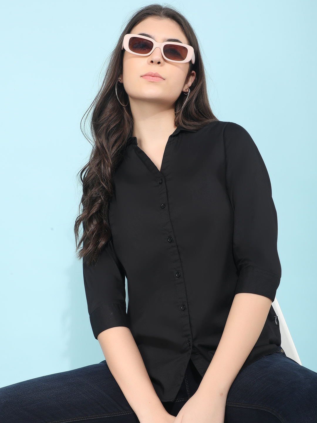 Black Shirt-Women Shirts-Crimsoune Club