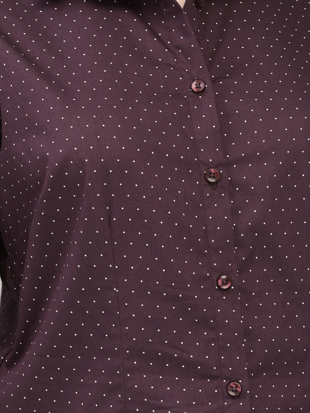 Maroon Polka Dots Shirt Crimsoune Club