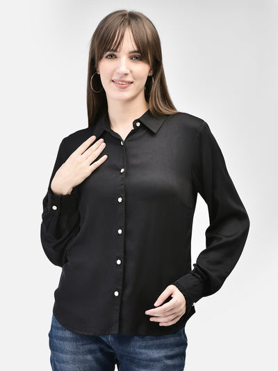 Black Shirt-Women Shirts-Crimsoune Club