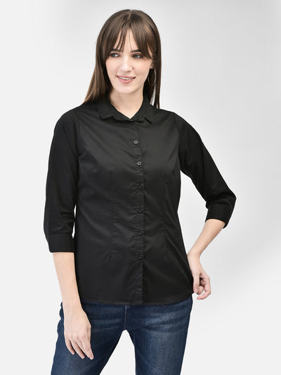 Black Shirt-Women Shirts-Crimsoune Club