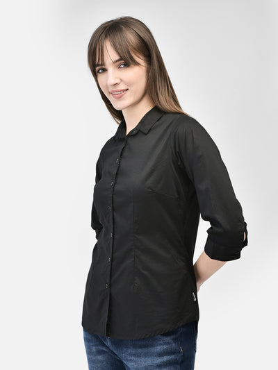 Black Shirt-Women Shirts-Crimsoune Club