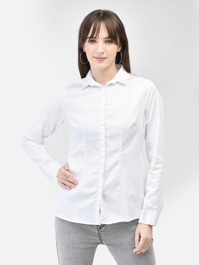 White Shirt-Women Shirts-Crimsoune Club