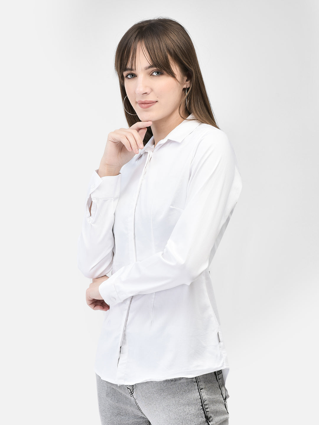 White Shirt-Women Shirts-Crimsoune Club