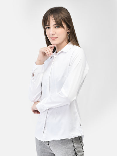 White Shirt-Women Shirts-Crimsoune Club