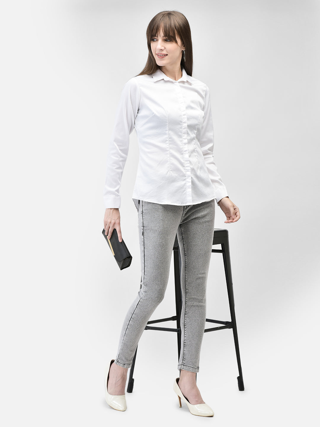 White Shirt-Women Shirts-Crimsoune Club