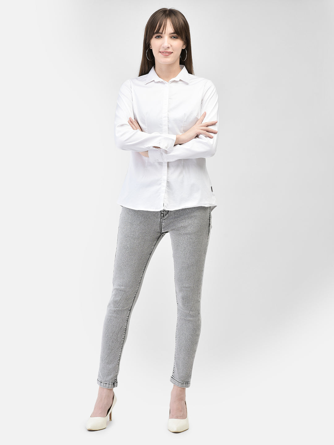 White Shirt-Women Shirts-Crimsoune Club