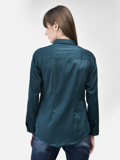 Green Shirt-Women Shirts-Crimsoune Club