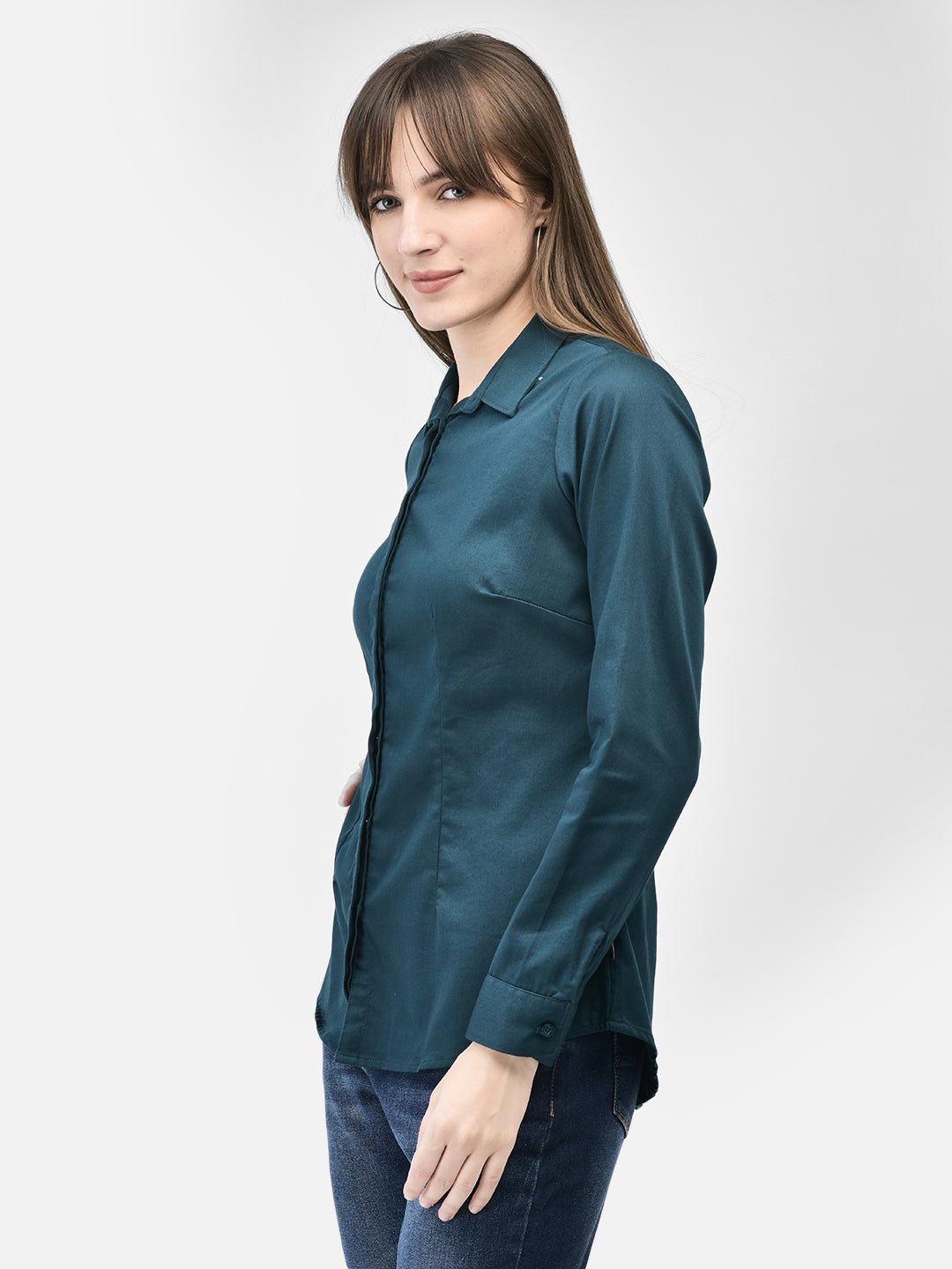 Green Shirt-Women Shirts-Crimsoune Club