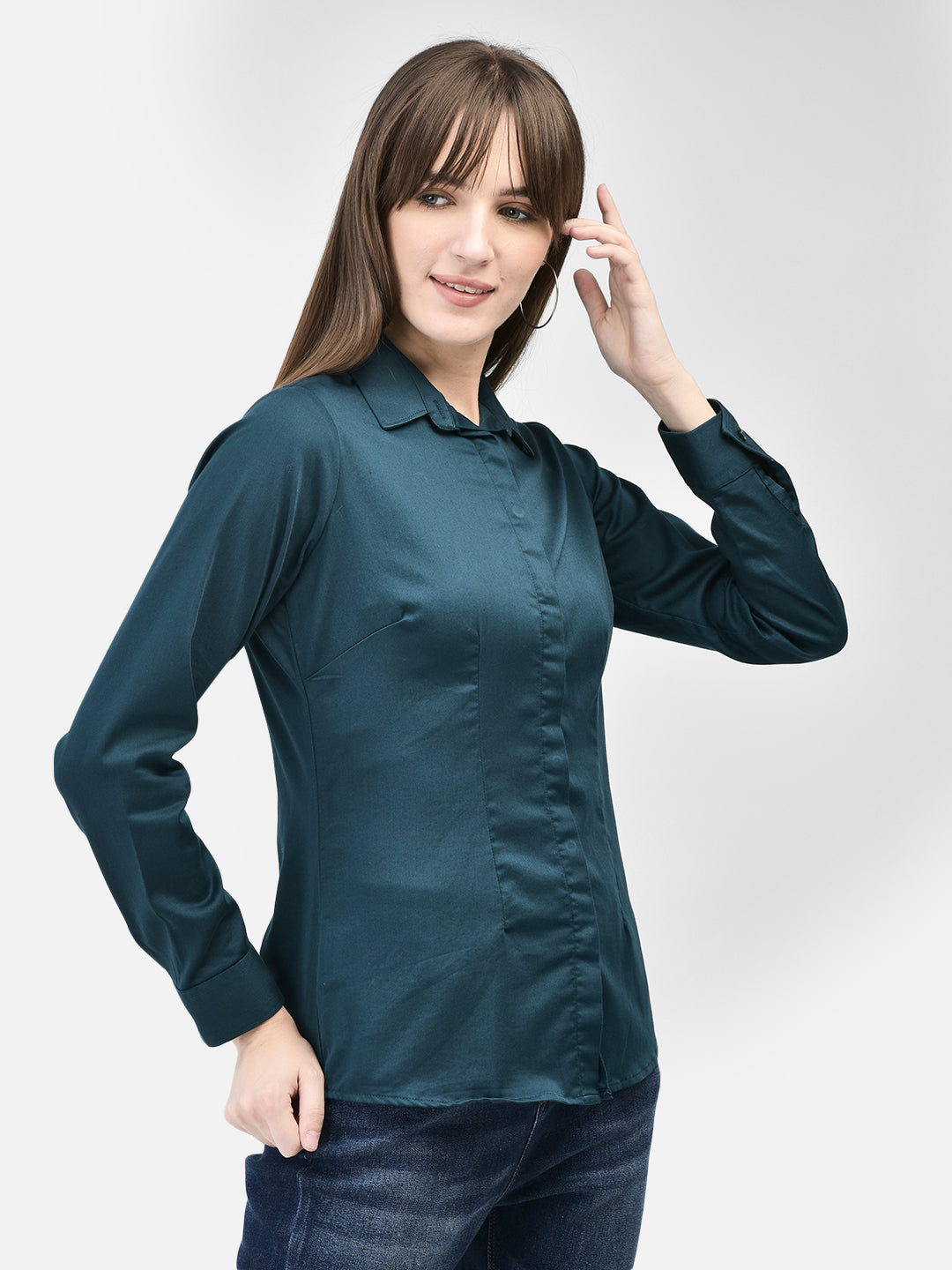 Green Shirt-Women Shirts-Crimsoune Club