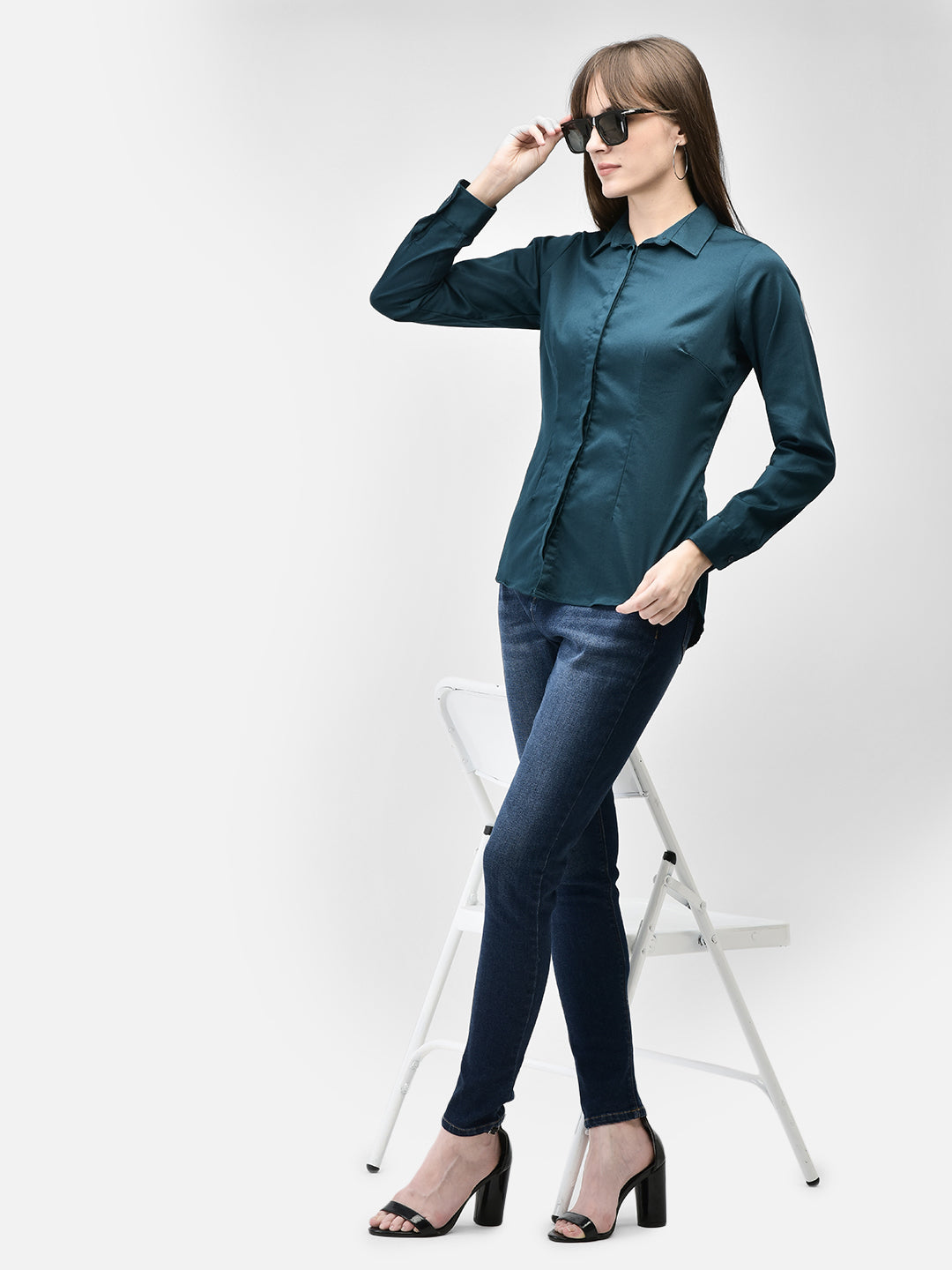 Green Shirt-Women Shirts-Crimsoune Club