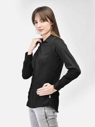 Black Shirt-Women Shirts-Crimsoune Club