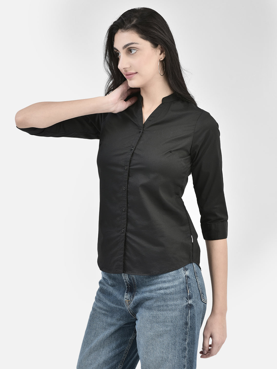 Black Shirt-Women Shirts-Crimsoune Club