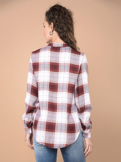 Brown Checked 100% Lyocell Shirt