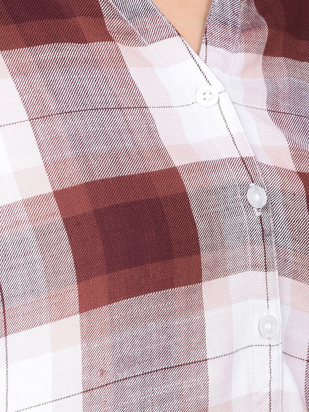 Brown Checked 100% Lyocell Shirt