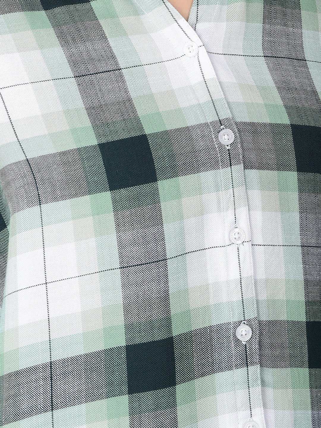 Green Checked 100% Lyocell Shirt