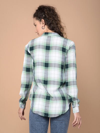 Green Checked 100% Lyocell Shirt