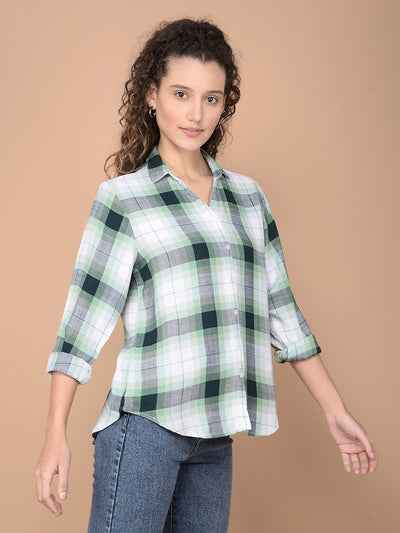 Green Checked 100% Lyocell Shirt