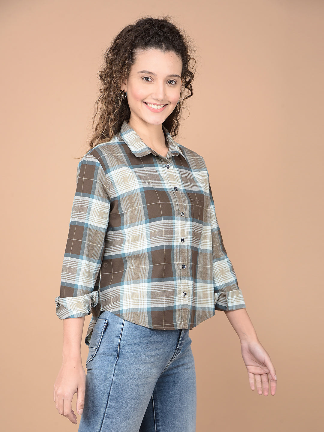 Multi-Color Checked 100% Cotton Shirt