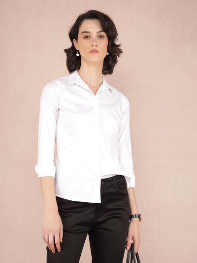 White Shirt-Women Shirts-Crimsoune Club