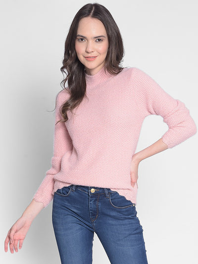 Pink Sweater-Women Sweaters-Crimsoune Club