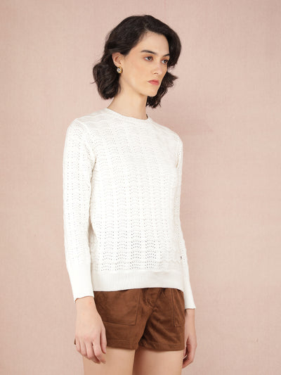 Off White Sweater-Women Sweaters-Crimsoune Club