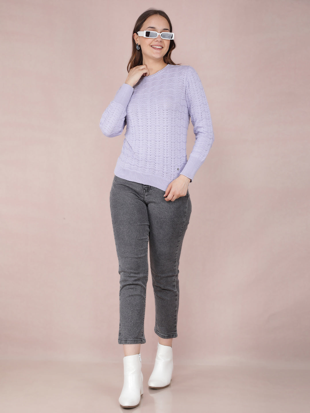 Purple Sweater-Women Sweaters-Crimsoune Club