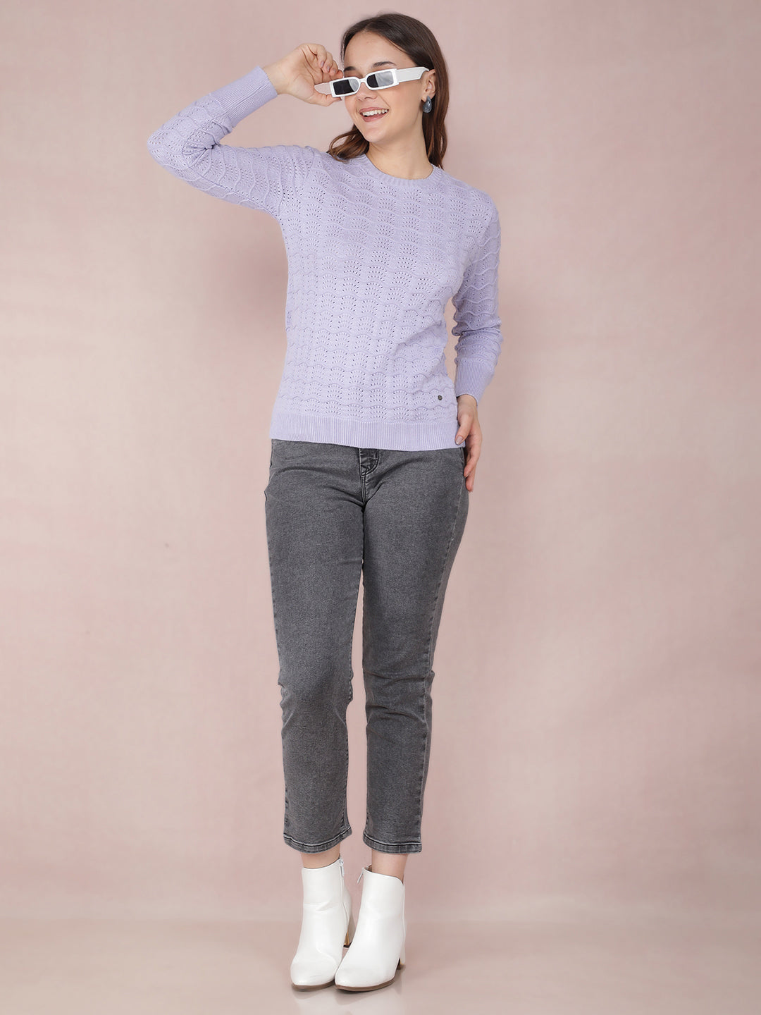 Purple Sweater-Women Sweaters-Crimsoune Club