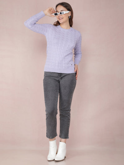 Purple Sweater-Women Sweaters-Crimsoune Club