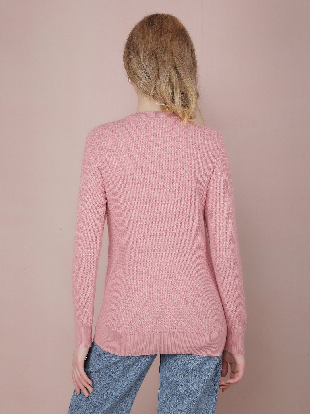 Pink Sweater-Women Sweaters-Crimsoune Club