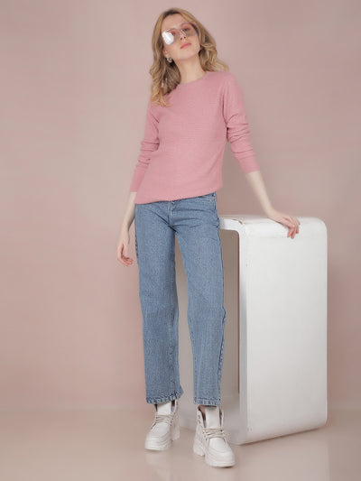 Pink Sweater-Women Sweaters-Crimsoune Club