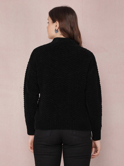 Black Sweater-Women Sweaters-Crimsoune Club