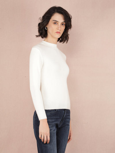 Off White Sweater-Women Sweaters-Crimsoune Club