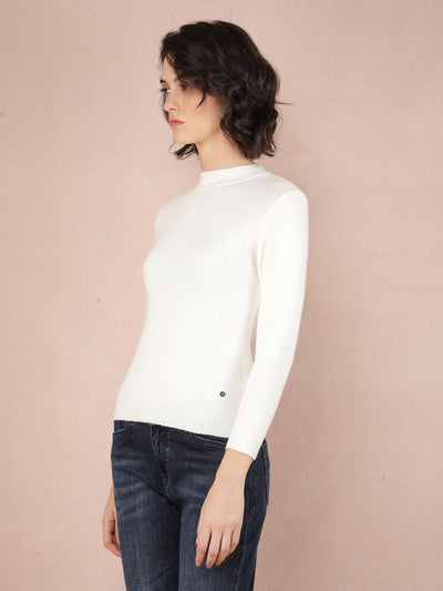 Off White Sweater-Women Sweaters-Crimsoune Club